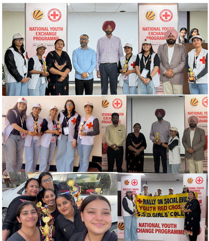 SSD Girls College ਦੇ ਰੈੱਡ ਕਰਾਂਸ ਵਲੰਟੀਅਰਾਂ ਨੇ ਰਾਸ਼ਟਰੀ ਯੁਵਾ ਐਕਸਚੇਂਜ ਪ੍ਰੋਗਰਾਮ ਵਿੱਚ ਬਣਾਇਆ ਆਪਣਾ ਦਬਦਬਾ